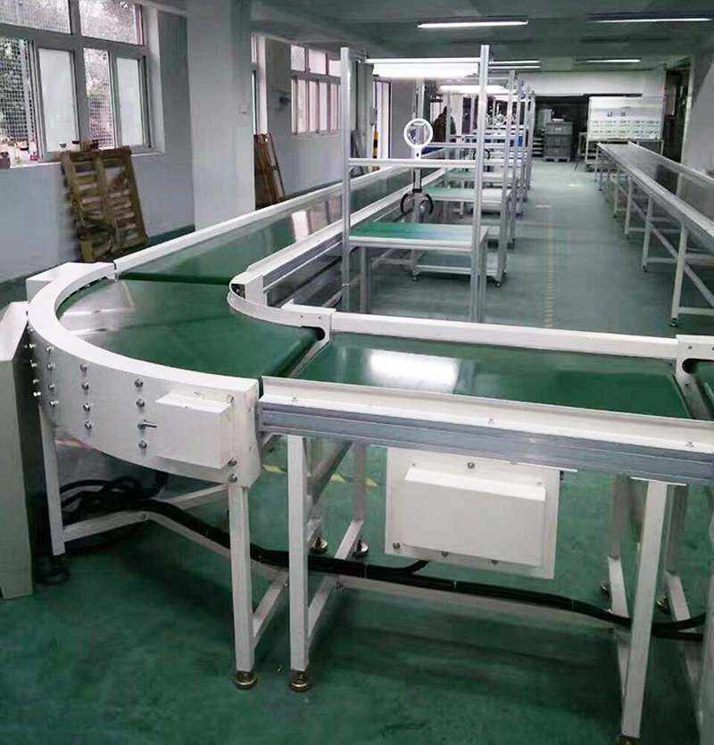 U型流水線拐角轉彎輸送裝置的特點介紹